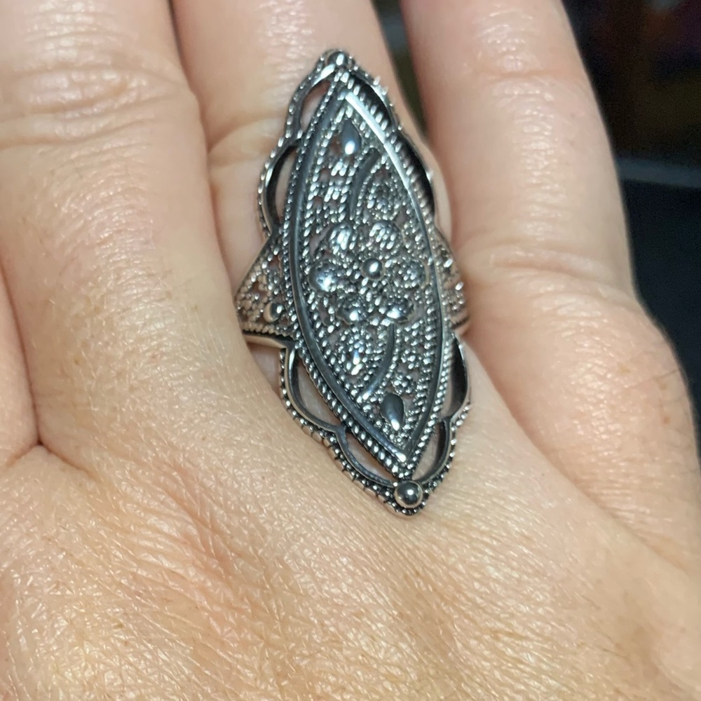 Vintage Solid Sterling Silver Ring - image 4